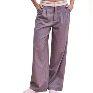 NWT‎ Tillys WEST OF MELROSE Pleated Baggy Womens Trousers wide leg pants Large
